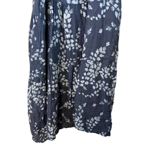 Anthropologie | Luisa Perla 100% Linen Midi Length High Neckline Dress Size S - Picture 10 of 14